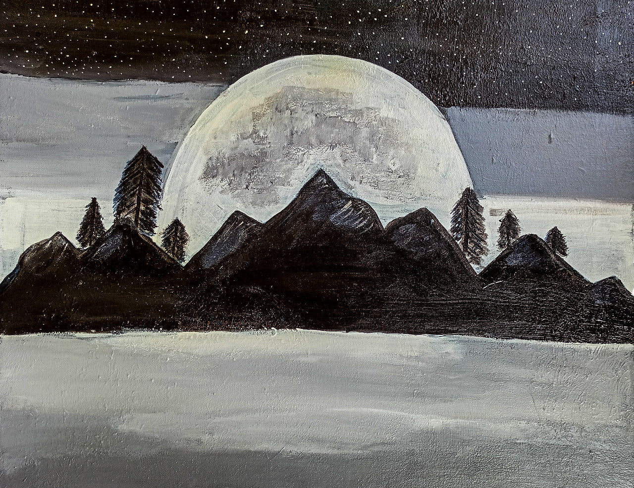 Mountain Landscape Acrylic Painting