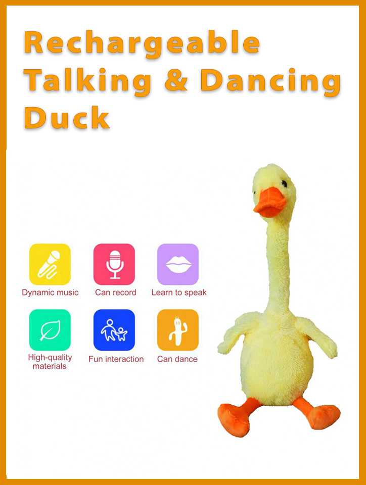 Rechargeable Musical Talking and Dancing Duck