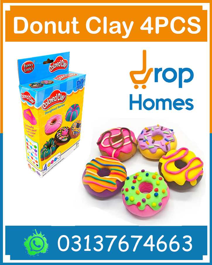 Donut Clay 4PCS
