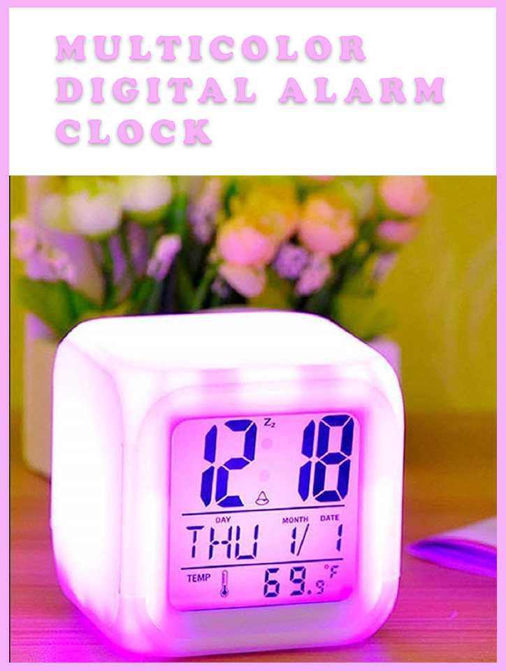 Multicolor Digital Alarm  Clock