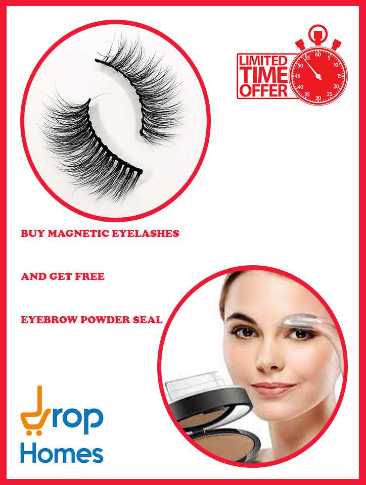 Buy Magnetic Eyelashes and Get Free Eyebrow Powder Seal