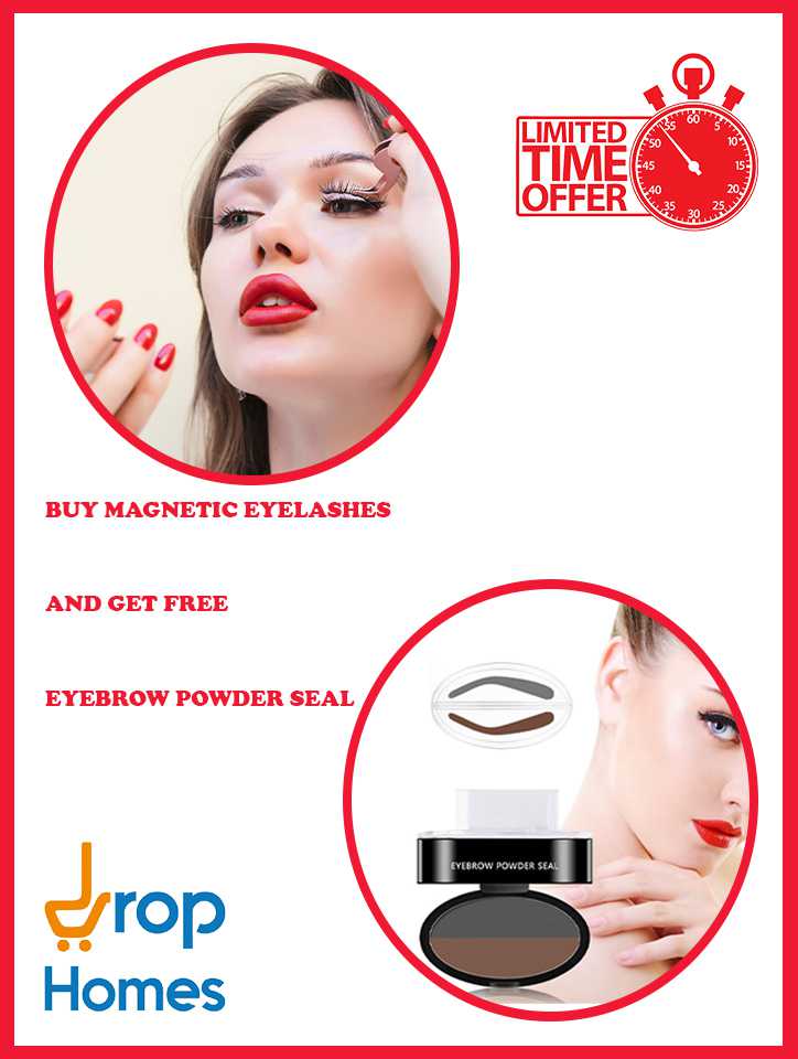 Buy Magnetic Eyelashes and Get Free Eyebrow Powder Seal